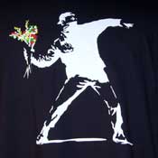 Rioter Throwing Flowers Shirt Banksy